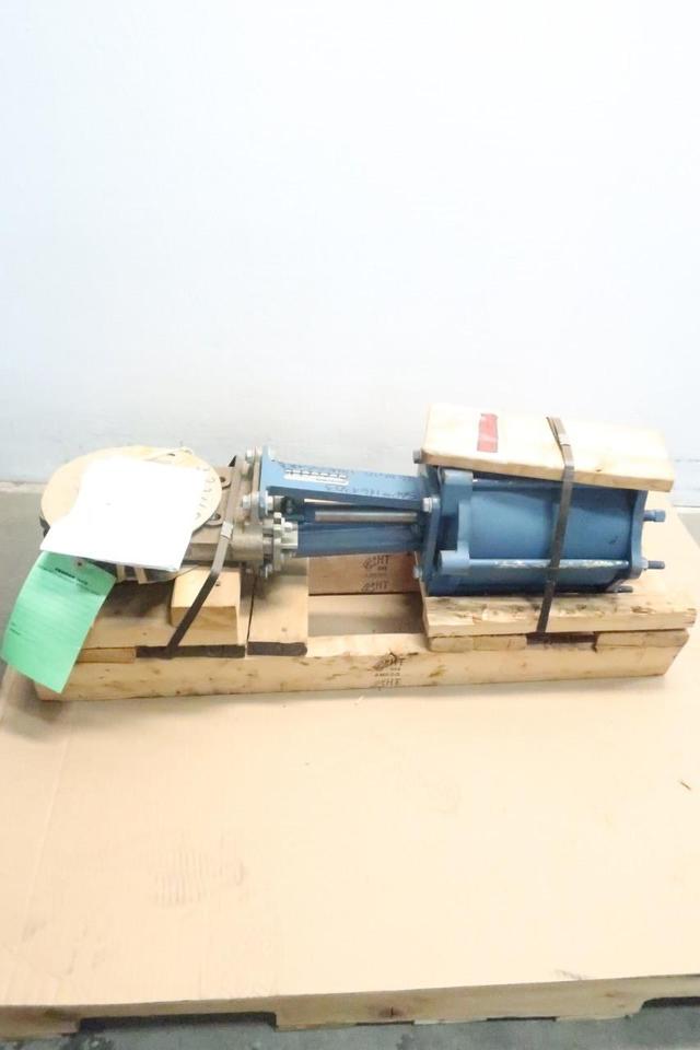 DEZURIK 9233013 PNEUMATIC STAINLESS FLANGED KNIFE GATE VALVE 6IN 150