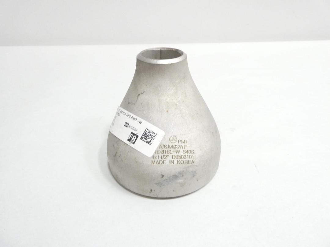 PMI A/SA403WP STEEL PIPE REDUCER 4IN 1-1/2IN