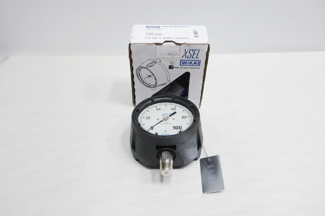 WIKA 233.34 PRESSURE GAUGE 4-1/2IN 100PSI 1/2IN NPT