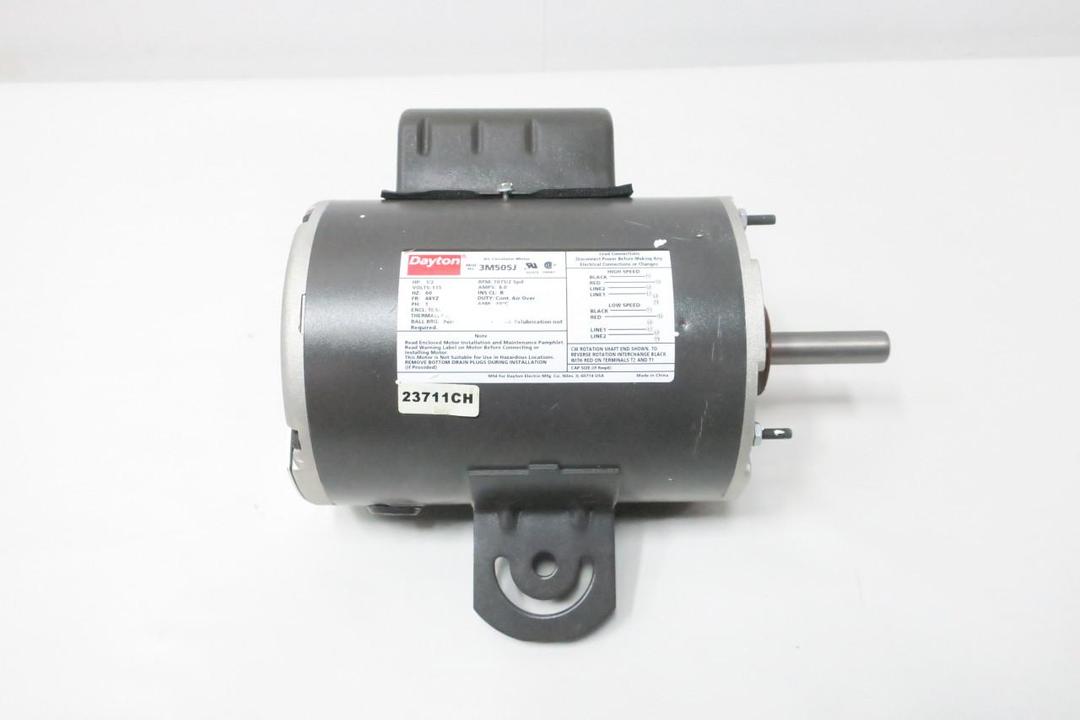DAYTON 3M505J AC MOTOR 48YZ 1PH 1/2HP 1075RPM 115V-AC