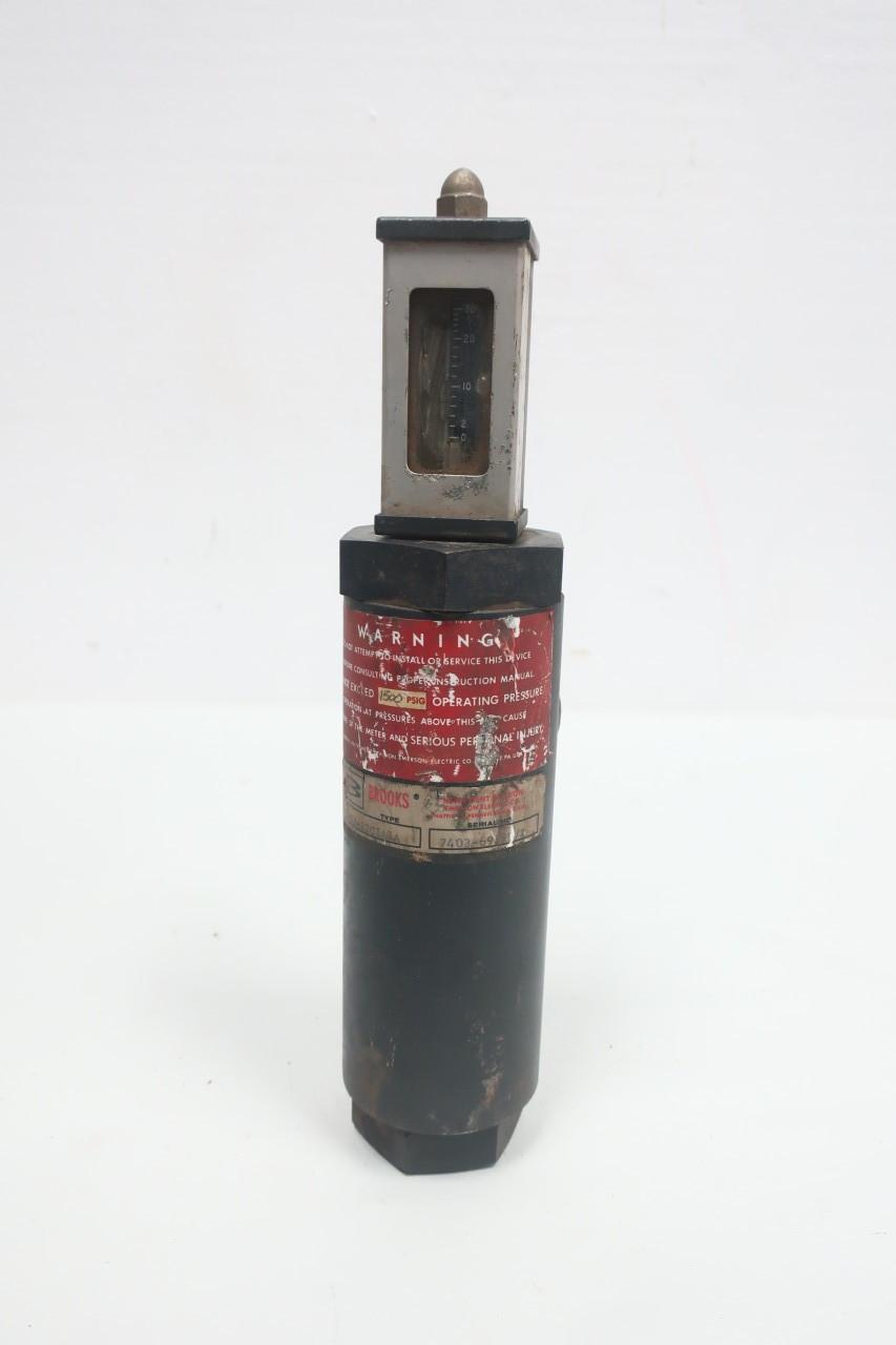 BROOKS 3602-12C1A1A VARIABLE AREA FLOW METER 0-30GPM 1-1/2IN NPT