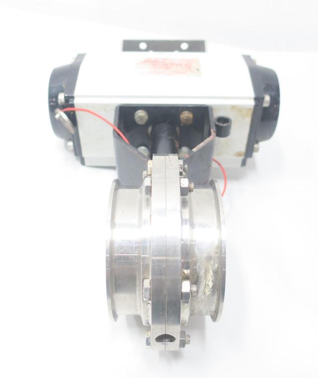 UNITORQ M105 K55 90 PNEUMATIC STAINLESS BUTTERFLY VALVE 3-3/4IN