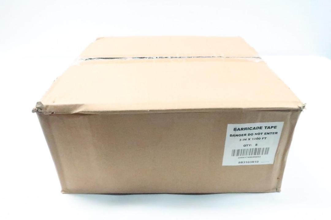 BOX OF 8 SB3103R10 BARRICADE TAPE 3IN X 1000FT