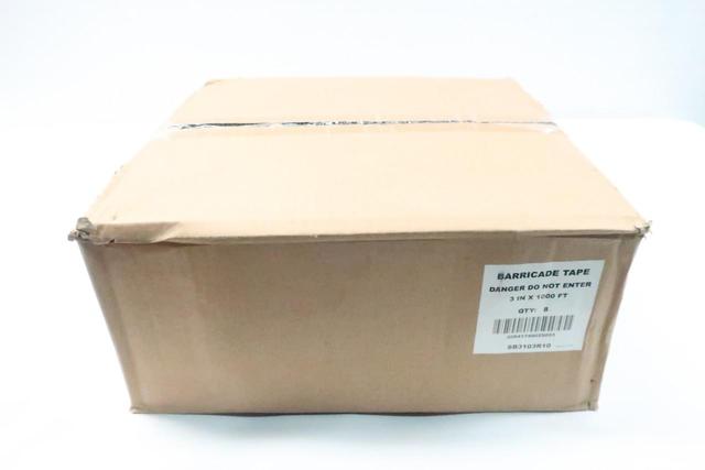 BOX OF 8 SB3103R10 BARRICADE TAPE 3IN X 1000FT