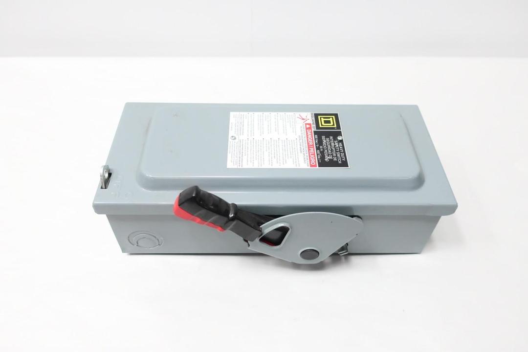 SQUARE D H361 FUSIBLE DISCONNECT SWITCH 3P 30A AMP 600V-AC
