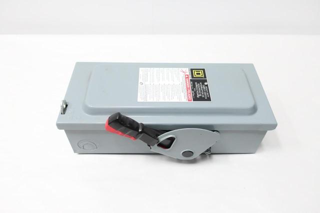 SQUARE D H361 FUSIBLE DISCONNECT SWITCH 3P 30A AMP 600V-AC