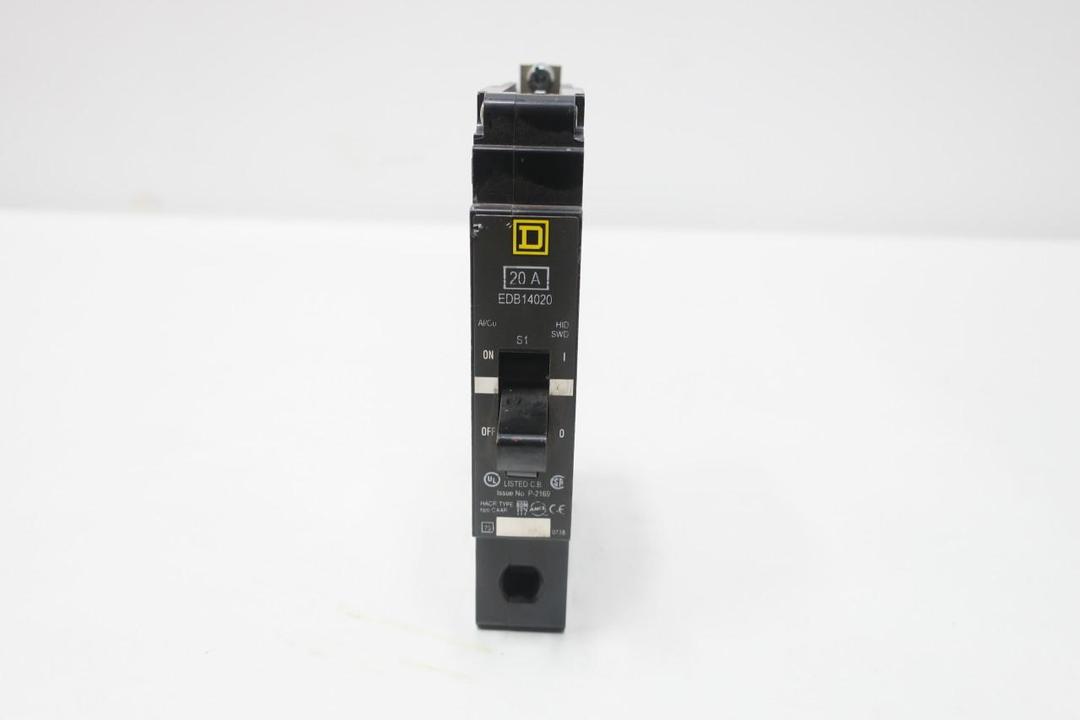 SQUARE D EDB14020 MINIATURE CIRCUIT BREAKER 1P 20A AMP 120/240/277V-AC