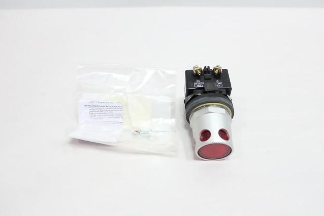 EATON HT8GDRF7 ILLUMINATED RED PUSHBUTTON 120V-AC
