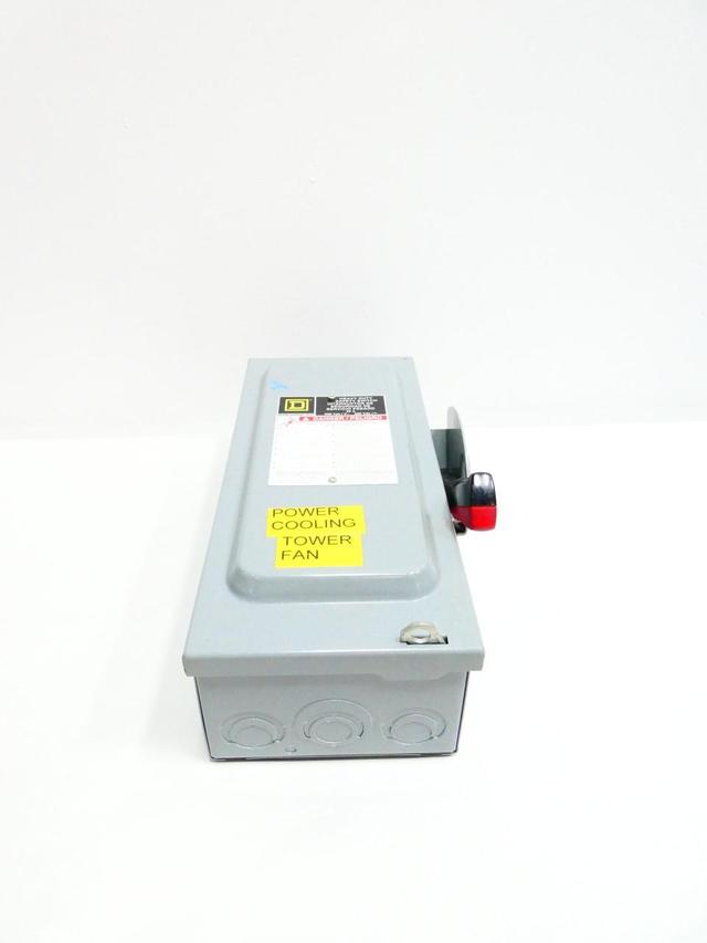 SQUARE D HU361 NON-FUSIBLE DISCONNECT SWITCH 3P 30A AMP 600V-AC 600V-DC