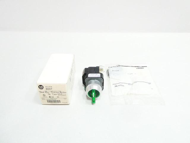 ALLEN BRADLEY 800T-16JG91KB7AX 3 POS GREEN ILLUMINATED SELECTOR SWITCH 120V-AC