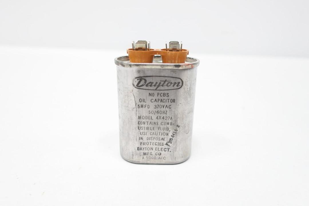 DAYTON 4X427A CAPACITOR 5MFD 370V-AC