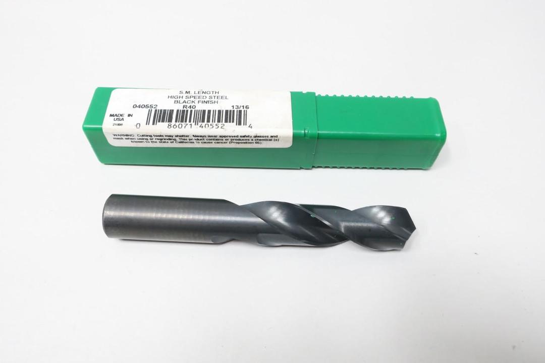PRECISION TWIST DRILL 040552 R40 BLACK FINISH DRILL BIT 13/16IN