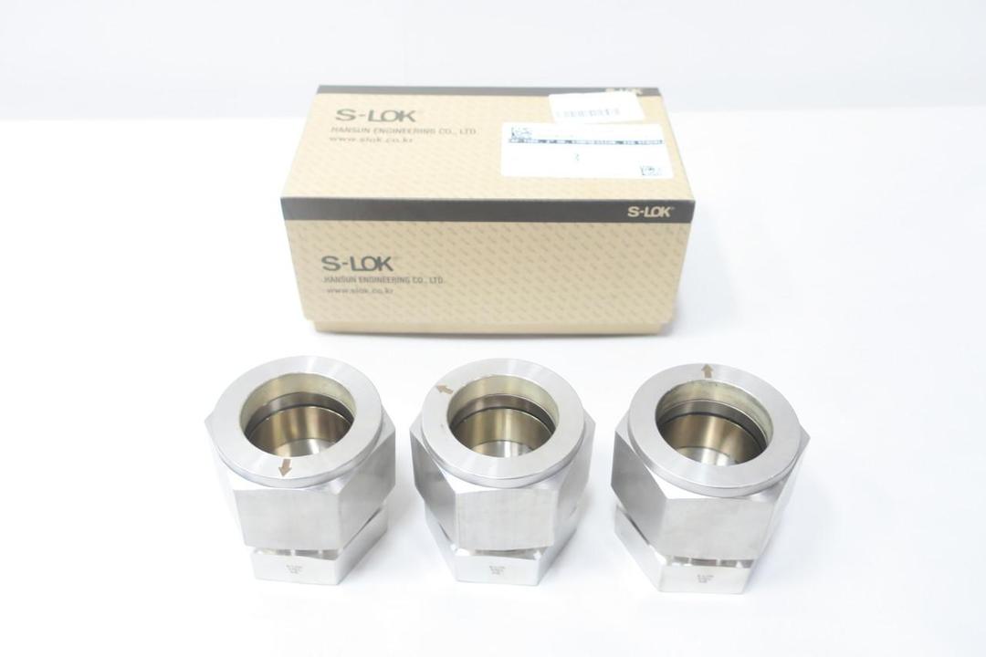 BOX OF 3 S-LOK SC-32-S6 STAINLESS PIPE CAP 2IN TUBE