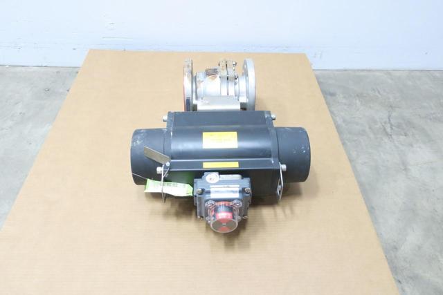 K-BALL KEA-19496 F89U-051 SR10 PNEUMATIC STAINLESS FLANGED CONTROL VALVE 4IN 150