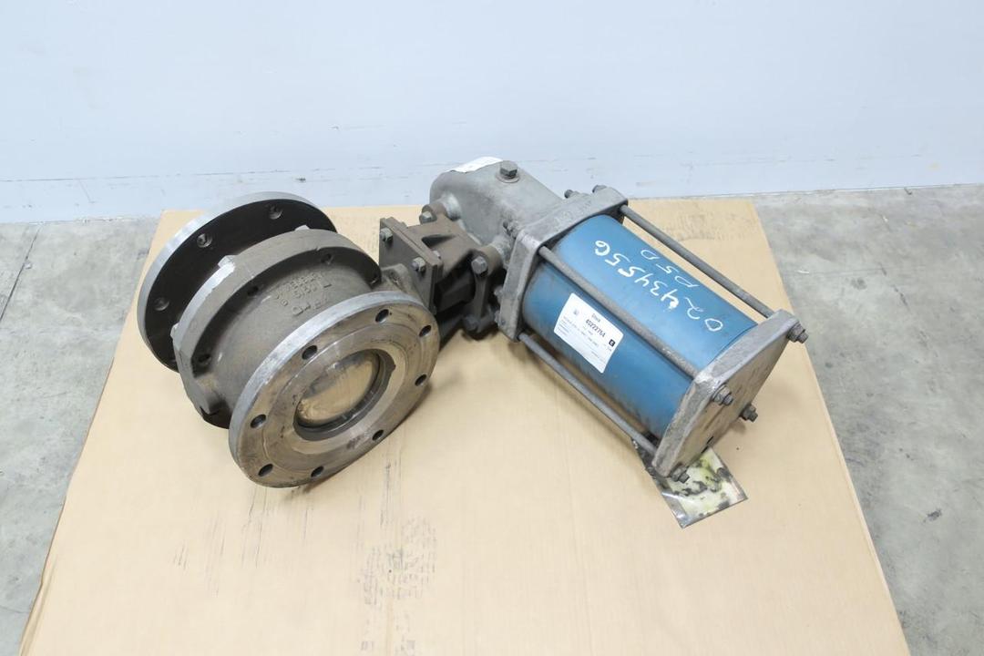 JAMESBURY 8-5150-31-3600TT-2 ST-1200 PNEUMATIC STAINLESS FLANGED BALL VALVE 8IN