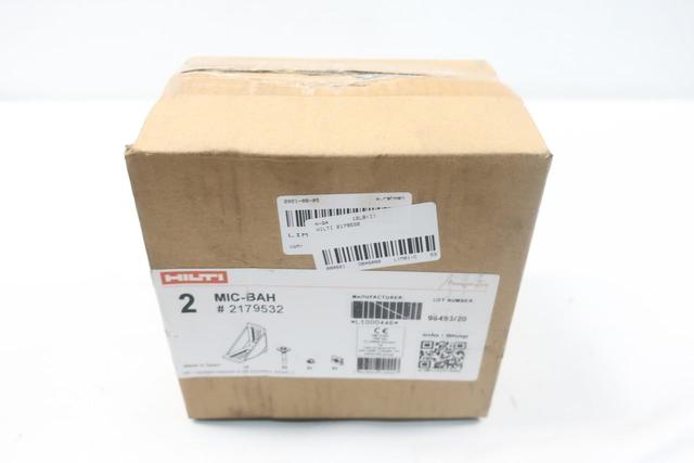 BOX OF 2 HILTI MIC-BAH 2179532 GALVANIZED CONNCETOR