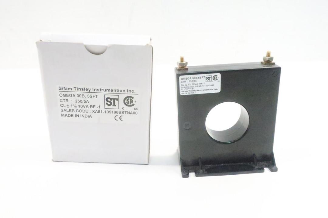 SIFAM OMEGA 30B 5SFT-251 CURRENT TRANSFORMER 250:5A 600V-AC