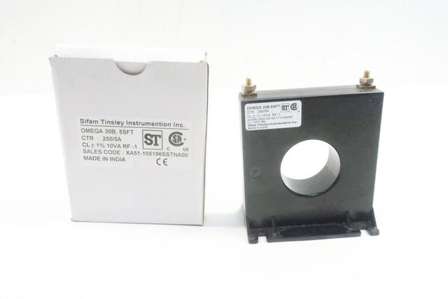 SIFAM OMEGA 30B 5SFT-251 CURRENT TRANSFORMER 250:5A 600V-AC