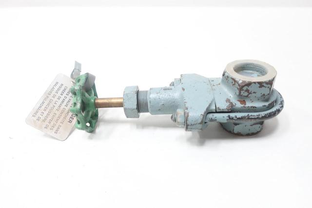 NEWMAN HATTERSLEY T1590AT MANUAL STEEL KNIFE GATE VALVE 1-1/4IN