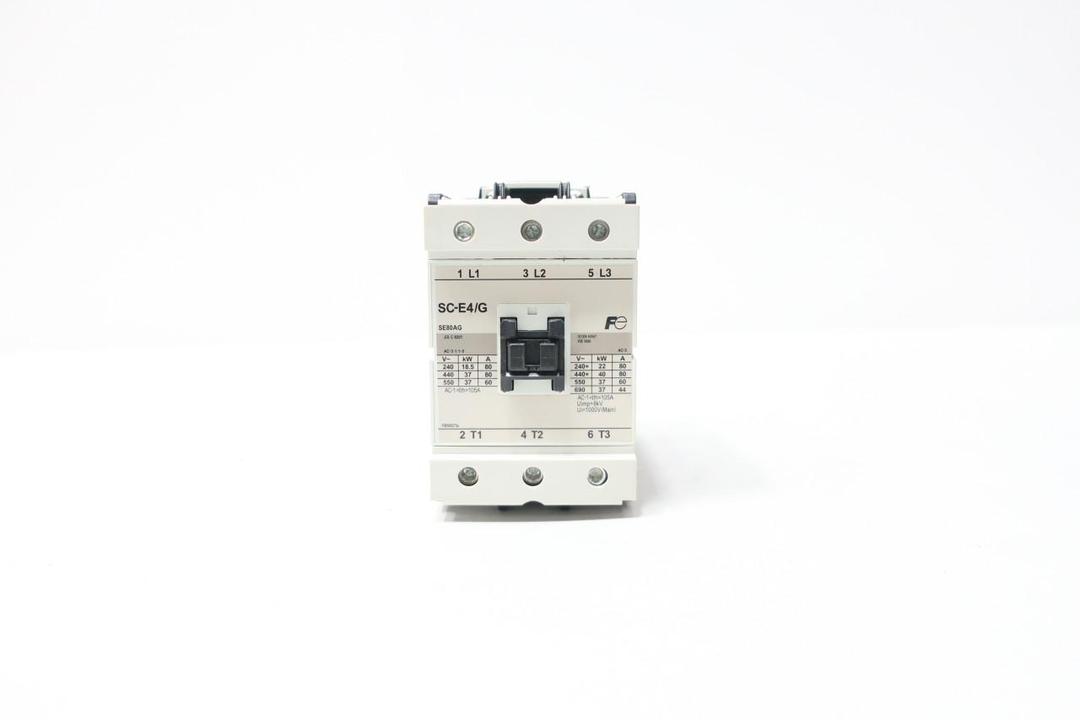 FUJI ELECTRIC SC-E4/G MAGNETIC CONTACTOR 24V-DC 80A AMP 40KW