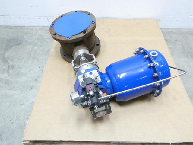OPTIMUX OPEXL PNEUMATIC ASD-4C-MJ-FS-MN-T2 P5 STAINLESS CONTROL VALVE 8IN 150