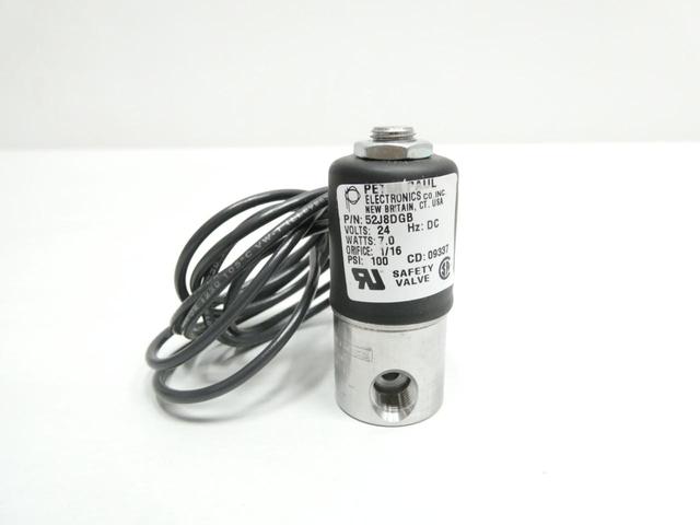 PETER PAUL 52J8DGB PNEUMATIC SOLENOID VALVE 24V-DC 1/16IN 100PSI