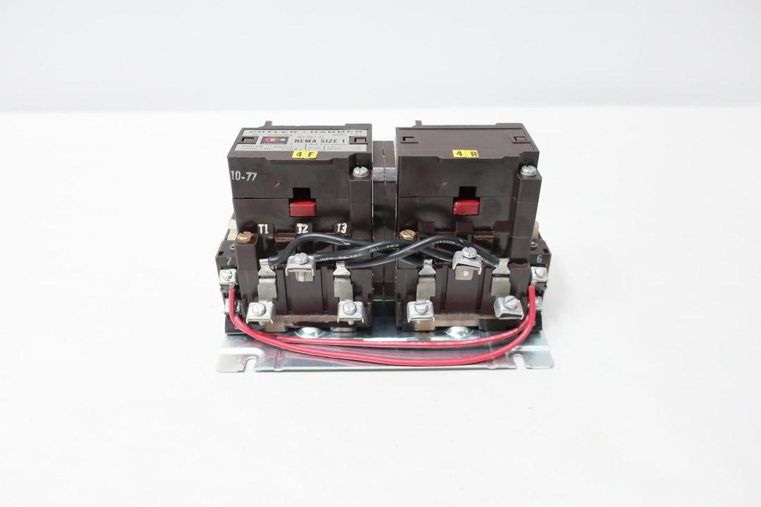 CUTLER HAMMER C50CN3 SIZE 1 REVERSING CONTACTOR 120V-AC 10HP
