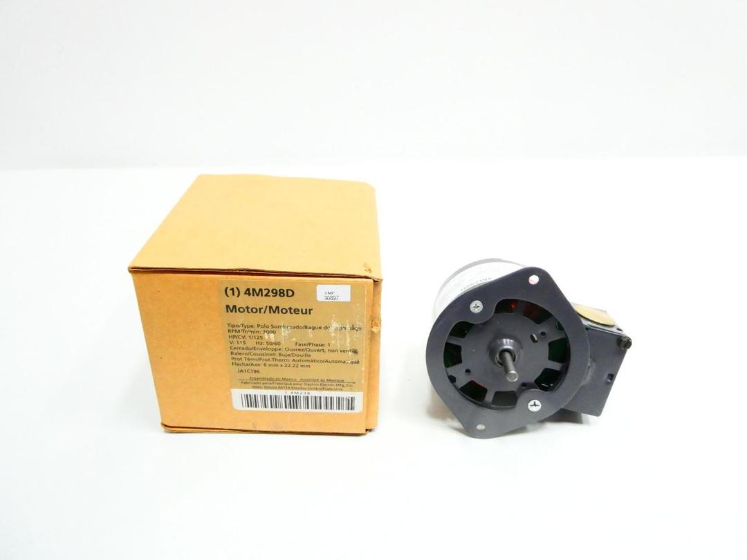 DAYTON 4M298D AC MOTOR 1PH 1/125HP 3000RPM 115V-AC