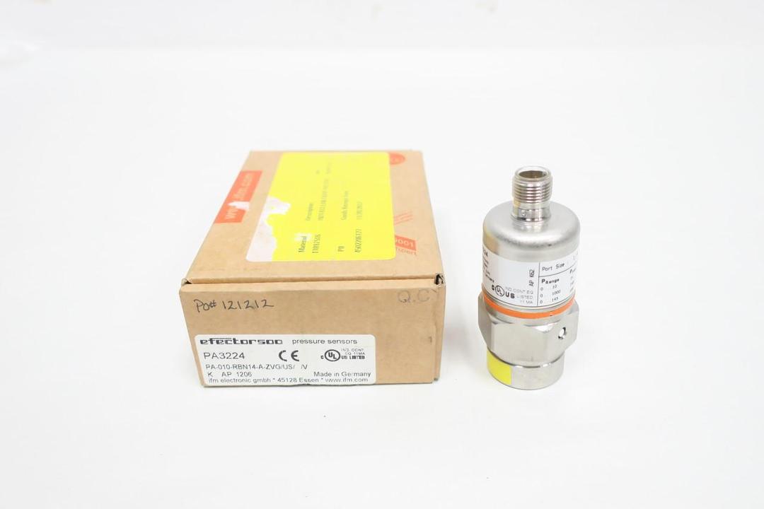IFM EFECTOR PA3224 PA-010-RBN14-A-ZVG/US/V PRESSURE SENSOR 0-145PSI 9.6-32V-DC