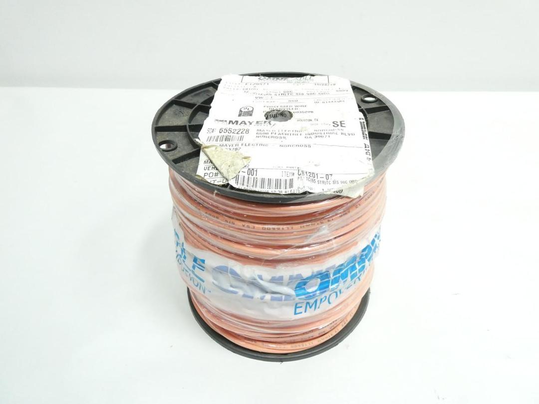 OMNICABLE C81201-07 65STR TC SIS 90C ORG VW-1 1C 12AWG WIRE 500FT 600V-AC