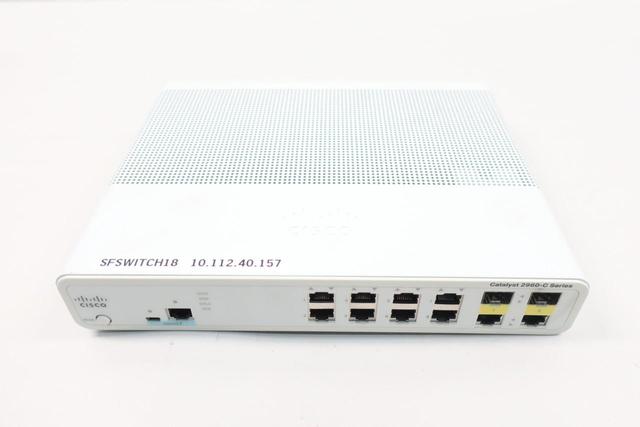 CISCO WS-C2960C-8TC-L SFSWITCH18 ETHERNET SWITCH 100-240V-AC