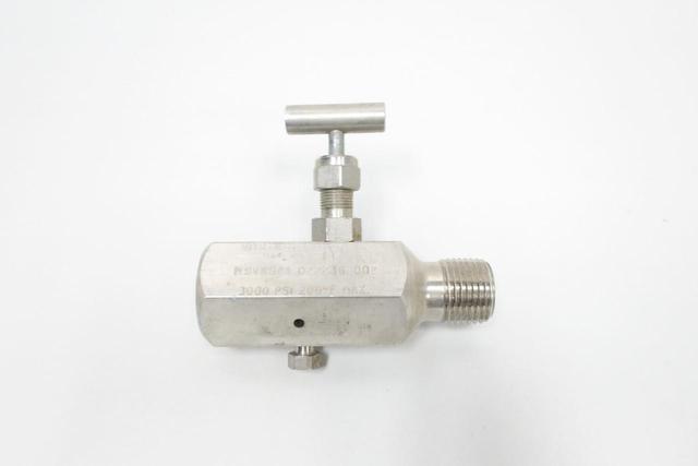 ANDERSON GREENWOOD M9VKS-44 022236-002 STAINLESS NEEDLE VALVE 3000PSI 1/2IN NPT