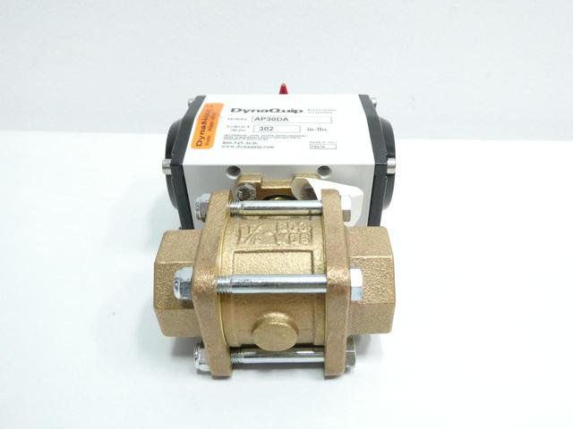 DYNAQUIP PVA66AMD03 PNEUMATIC BRONZE BALL VALVE 1-1/4IN