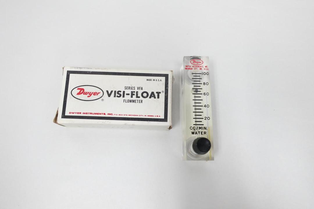 DWYER VFA-33-SSV VISI-FLOAT VARIABLE AREA FLOW METER 0-100CC/MIN 1/8IN NPT