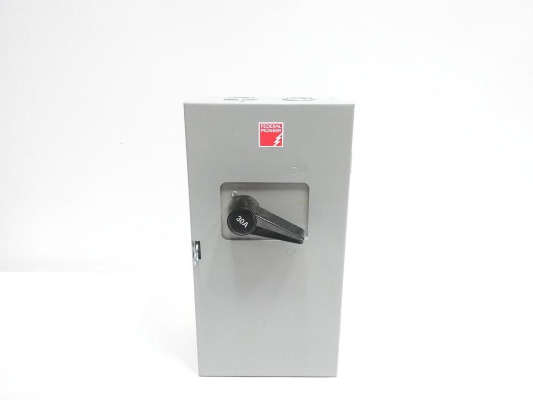 FEDERAL PIONEER 5336 NON-FUSIBLE DISCONNECT SWITCH 3P 30A AMP 600V-AC