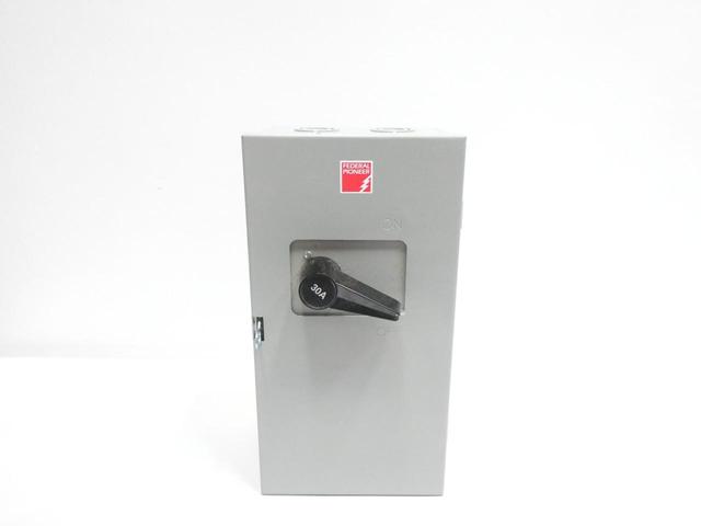 FEDERAL PIONEER 5336 NON-FUSIBLE DISCONNECT SWITCH 3P 30A AMP 600V-AC