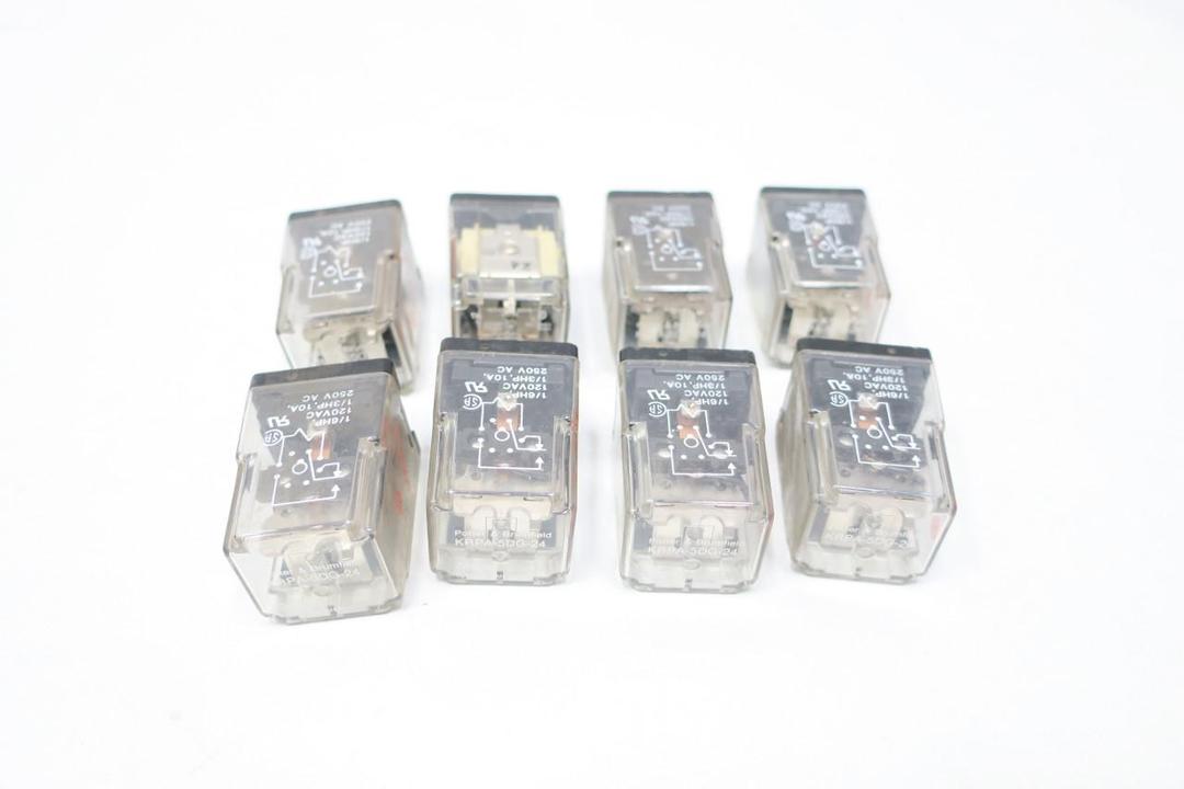 BOX OF 8 POTTER BRUMFIELD KRPA-5DG-24 PLUG-IN RELAY 24V-DC