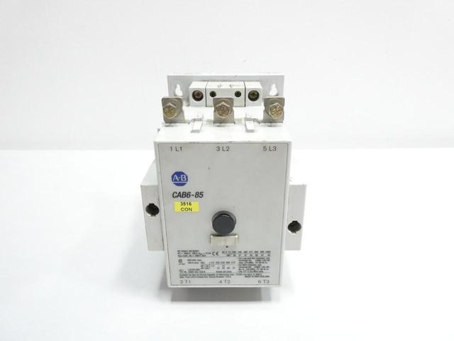 ALLEN BRADLEY CAB6-85 AC CONTACTOR 56-136V-AC 160A AMP 60HP