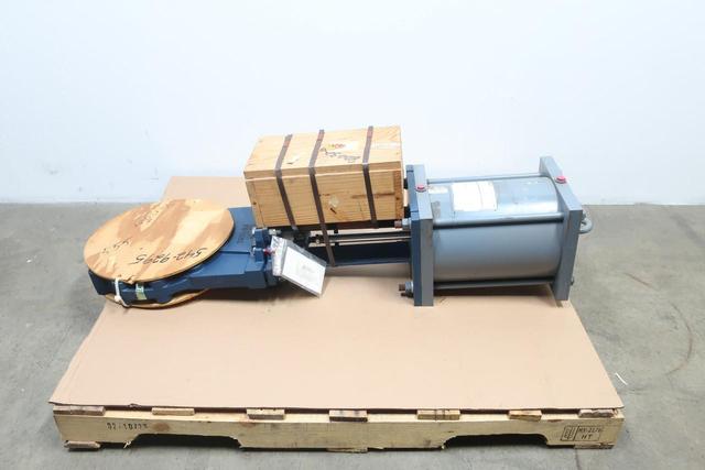 FABRI-VALVE C45D RP PNEUMATIC IRON FLANGED KNIFE GATE VALVE 10IN 150