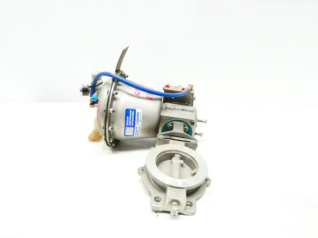 DEZURIK BHP DR-40B BLX V100 STAINLESS WAFER BUTTERFLY CONTROL VALVE 4IN 150