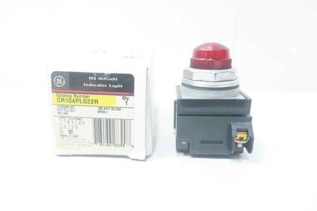 GENERAL ELECTRIC GE CR104PLG22R RED PILOT LIGHT 125V-AC/DC