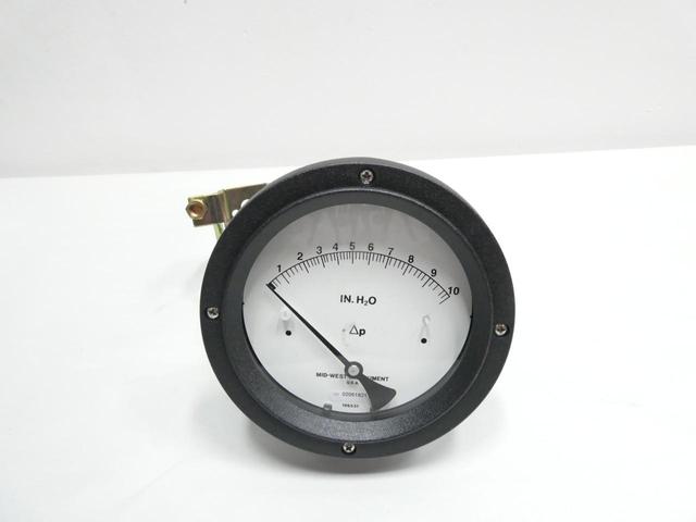 MID-WEST 130PC-23-FO PRESSURE GAUGE 4-1/2IN 1/4IN NPT 0-10IN-H2O