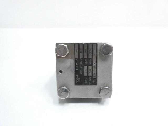 POWELL 2341TN0TXXX STAINLESS THREADED CHECK VALVE 1/2IN NPT 200