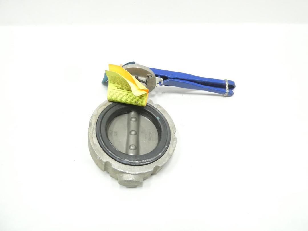 KEYSTONE 832-703-040-100-050 MANUAL ALUMINUM STAINLESS WAFER BUTTERFLY VALVE 4IN