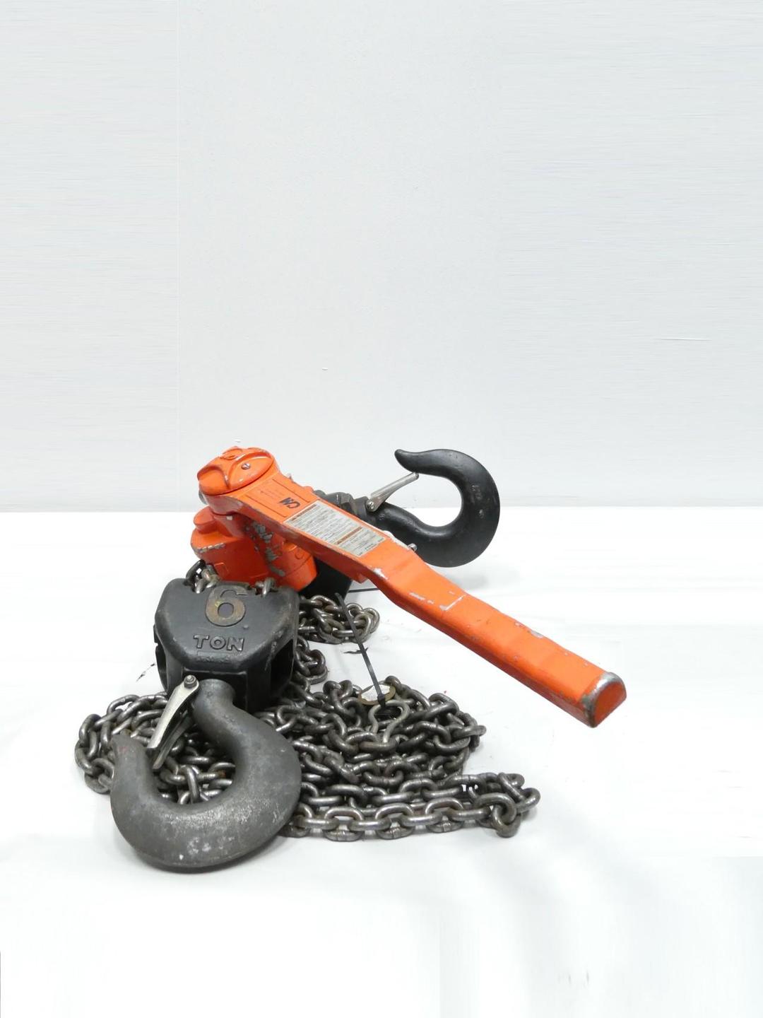 CM COLUMBUS MCKINNON LEVER CHAIN HOIST 6TON