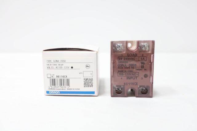OMRON G3NA-205B SOLID STATE RELAY 100-120V-AC 5A AMP 24-240V-AC
