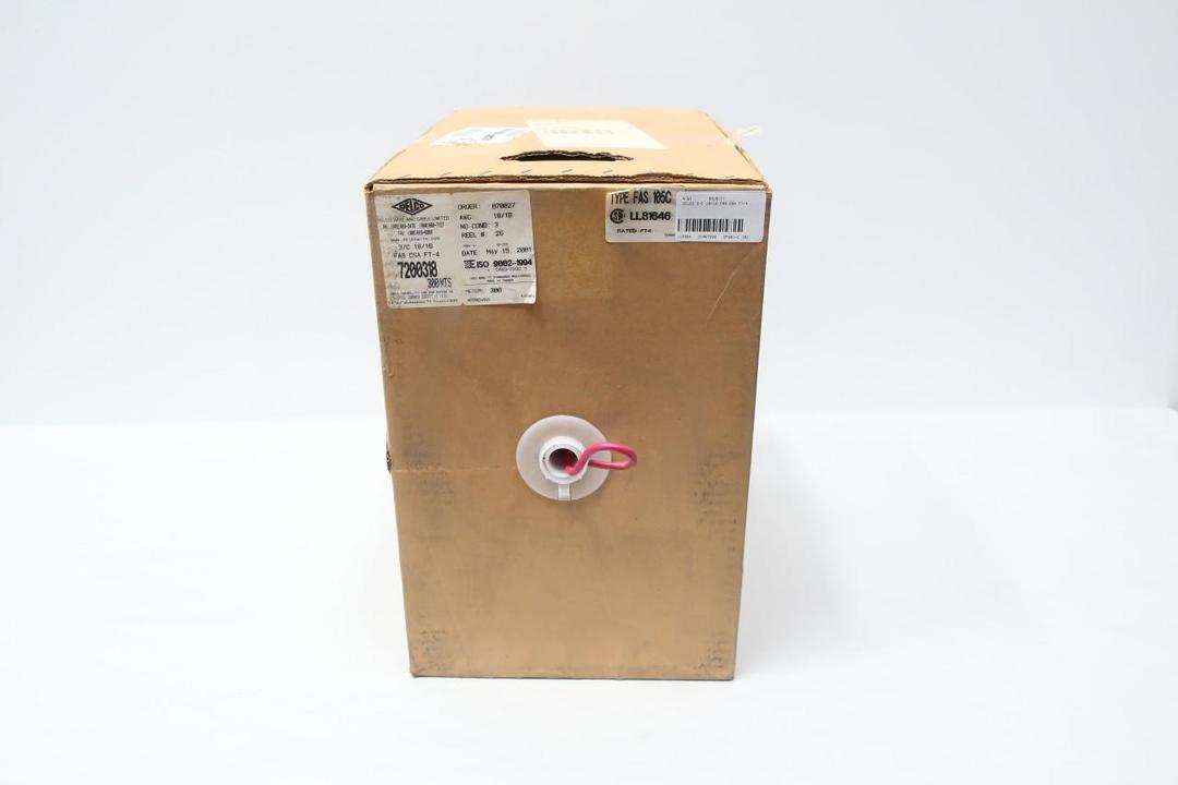 DELCO 30-333 FIRE ALARM CABLE 3/C 18/1B FAS CSA FT-4 500FT