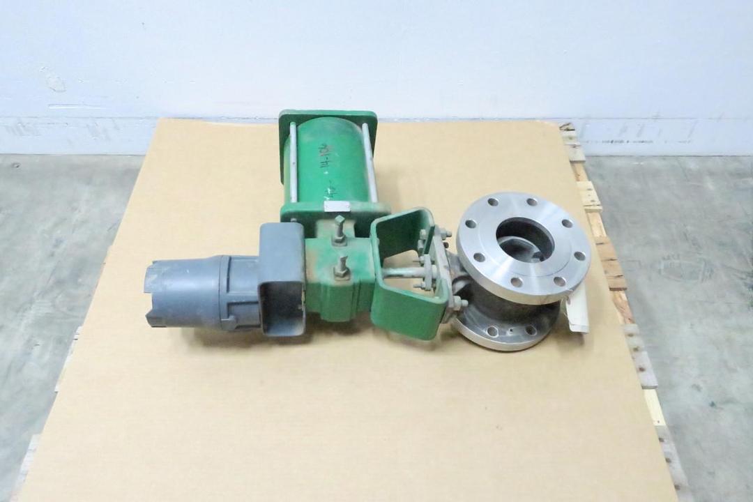 FISHER V150 1066SR SIZE 27 PNEUMATIC STAINLESS VEE-BALL CONTROL VALVE 4IN 150