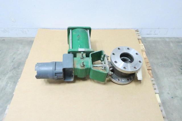 FISHER V150 1066SR SIZE 27 PNEUMATIC STAINLESS VEE-BALL CONTROL VALVE 4IN 150