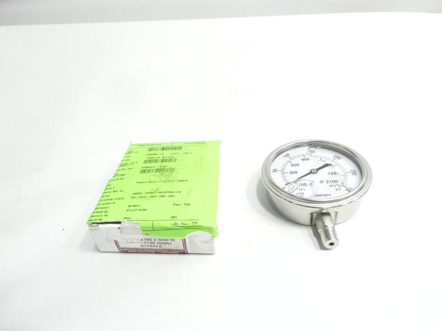 MARSH BELLOFRAM X32931P PRESSURE GAUGE 100MM 1/4IN NPT 0-300PSI